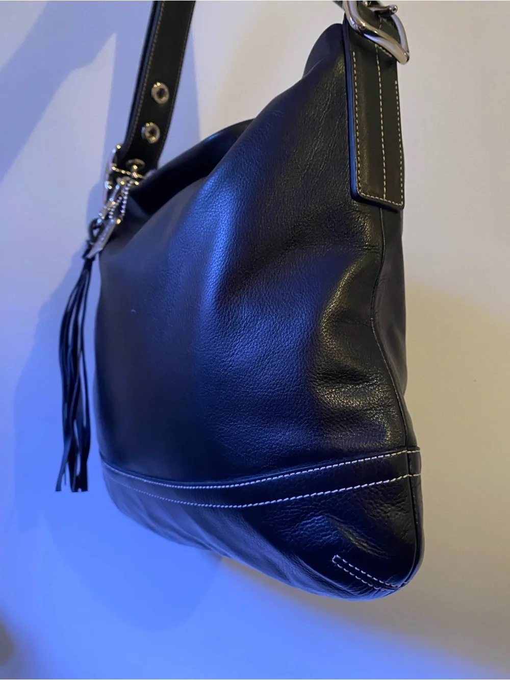 Coach Y2K Leather Hobo Bag with Tassel